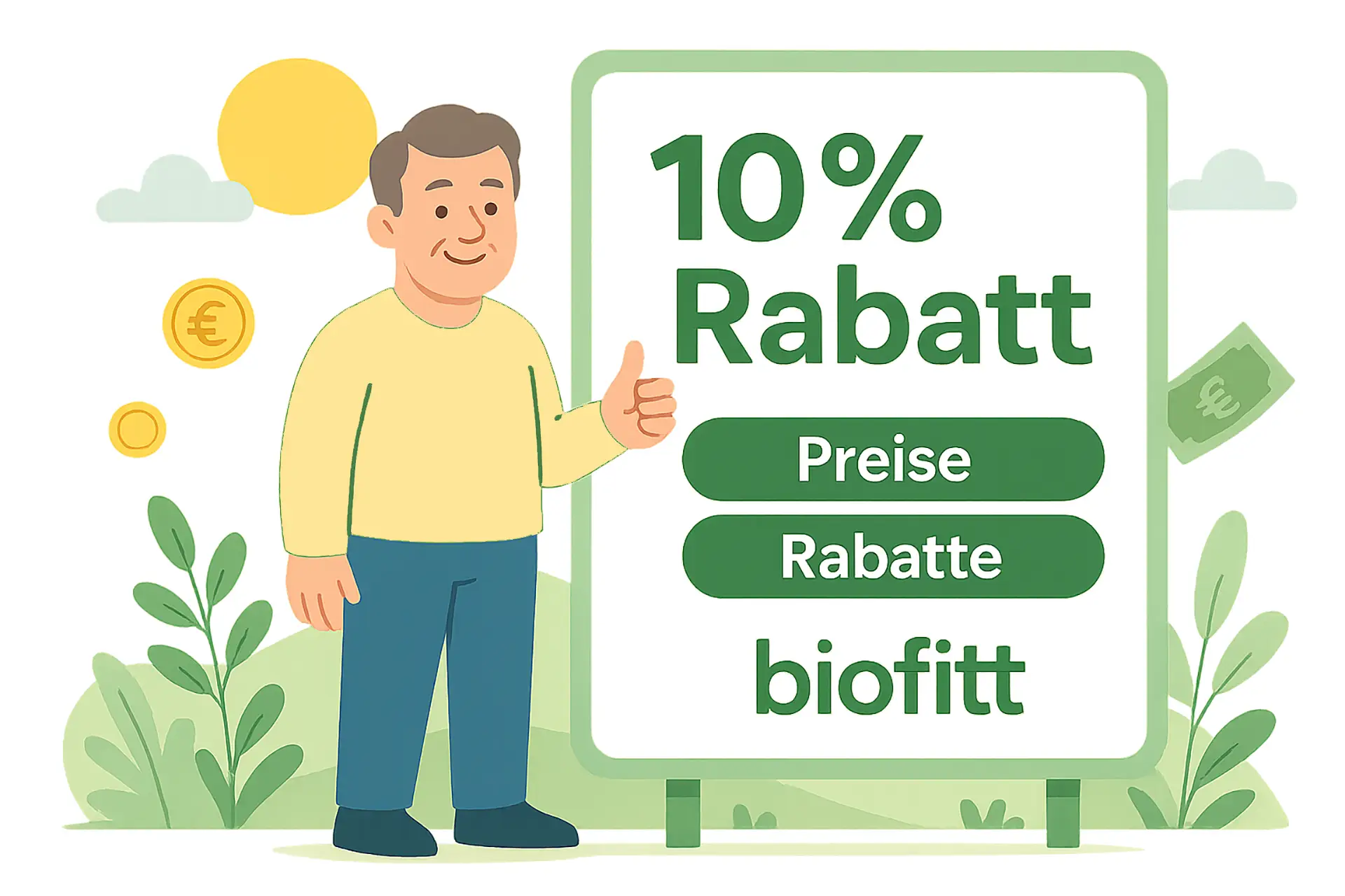 Übersicht zu Preisen, Rabatten und Versandkosten im biofitt Onlineshop