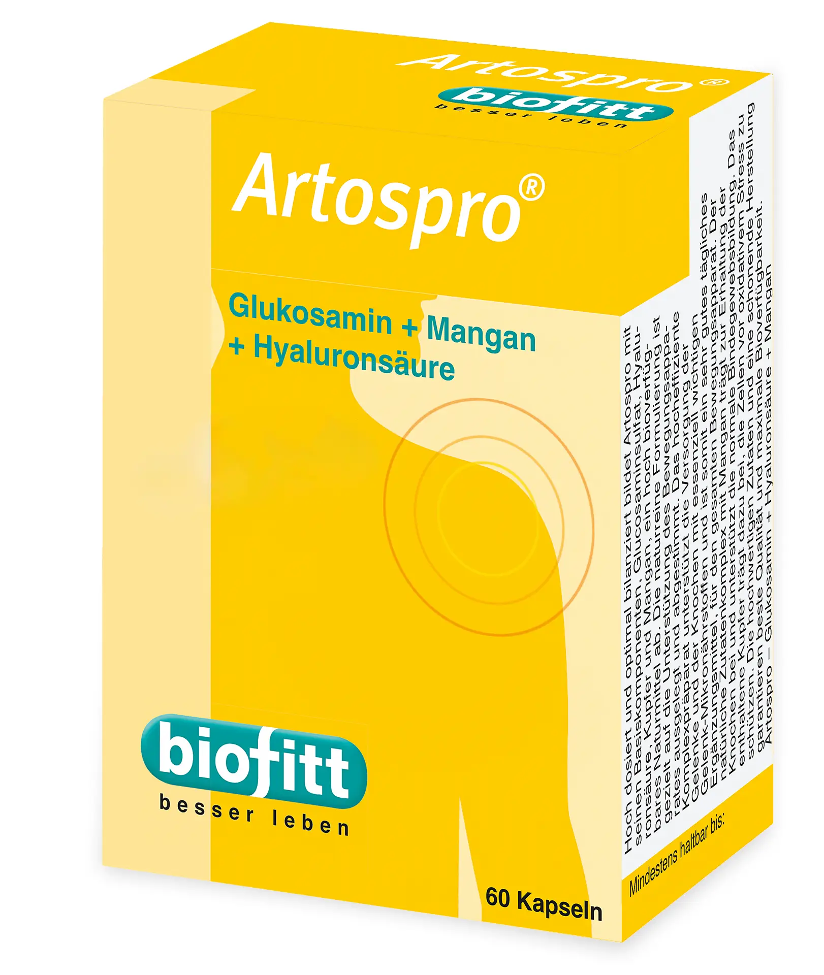 Artospro Gelenkkapseln mit Glucosaminsulfat und Hyaluronsäure