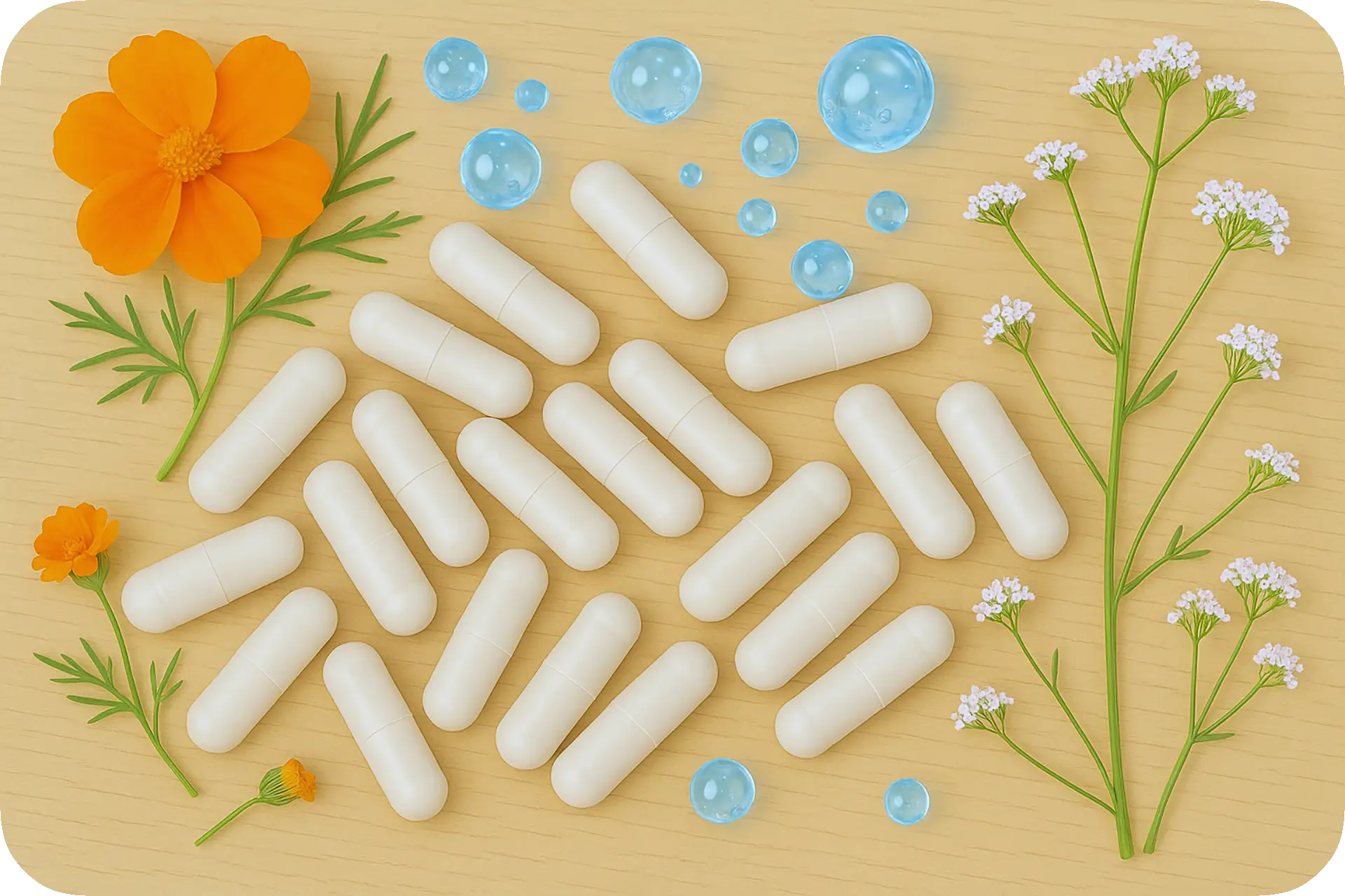 Einschlafen mit Melatonin Tabletten.