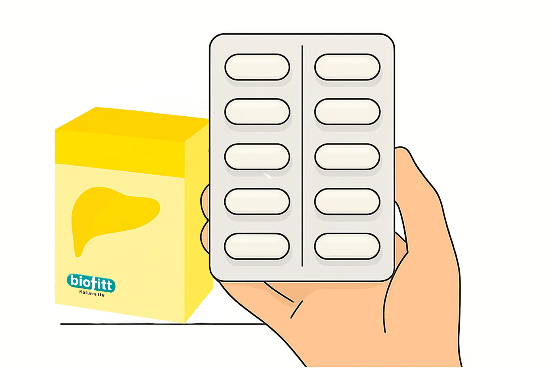 Hygienische Blisterverpackung mit einzeln entnehmbaren Kapseln