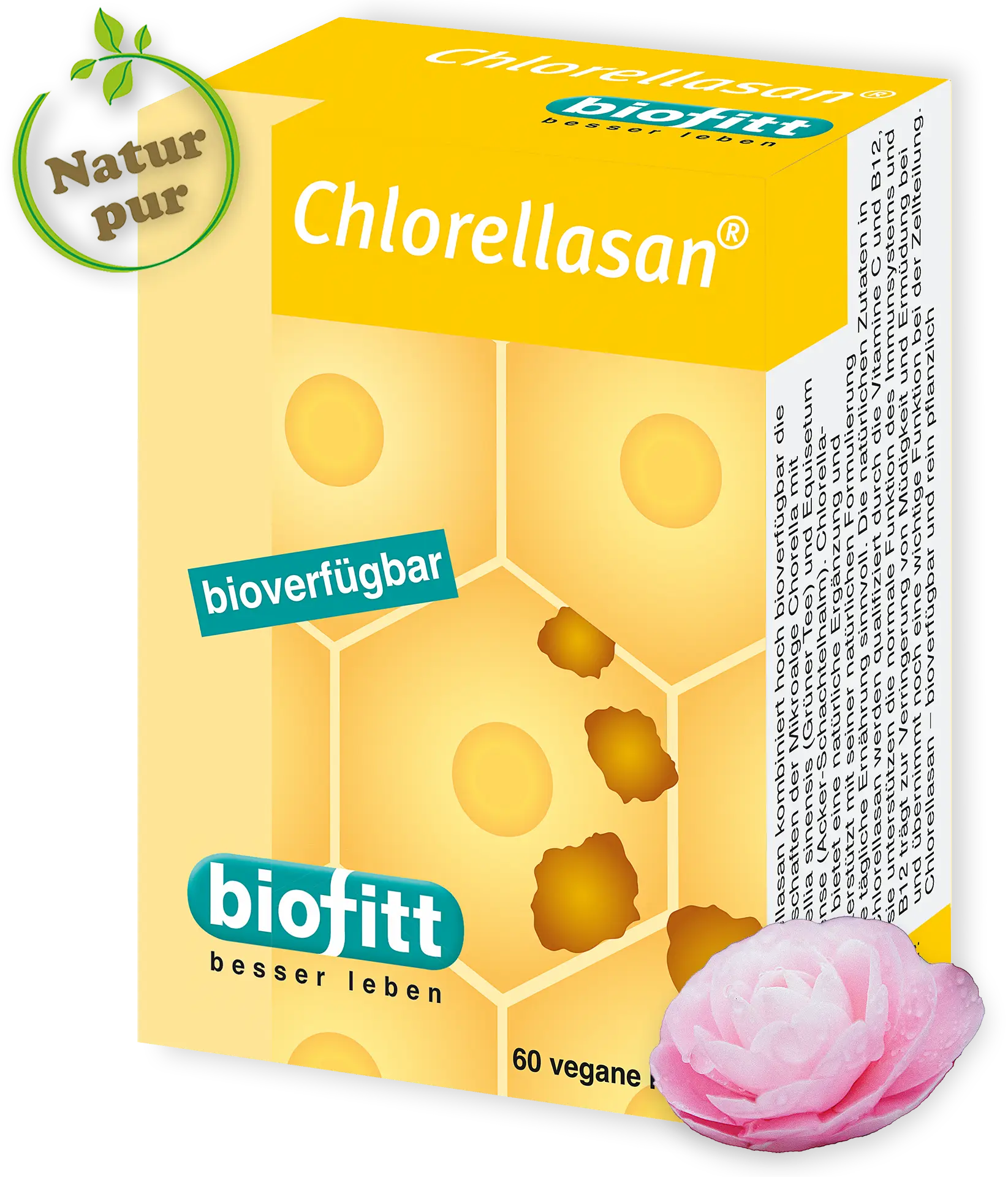 Chlorellasan – Chlorella-Alge Kapseln – Produktabbildung Vorderseite