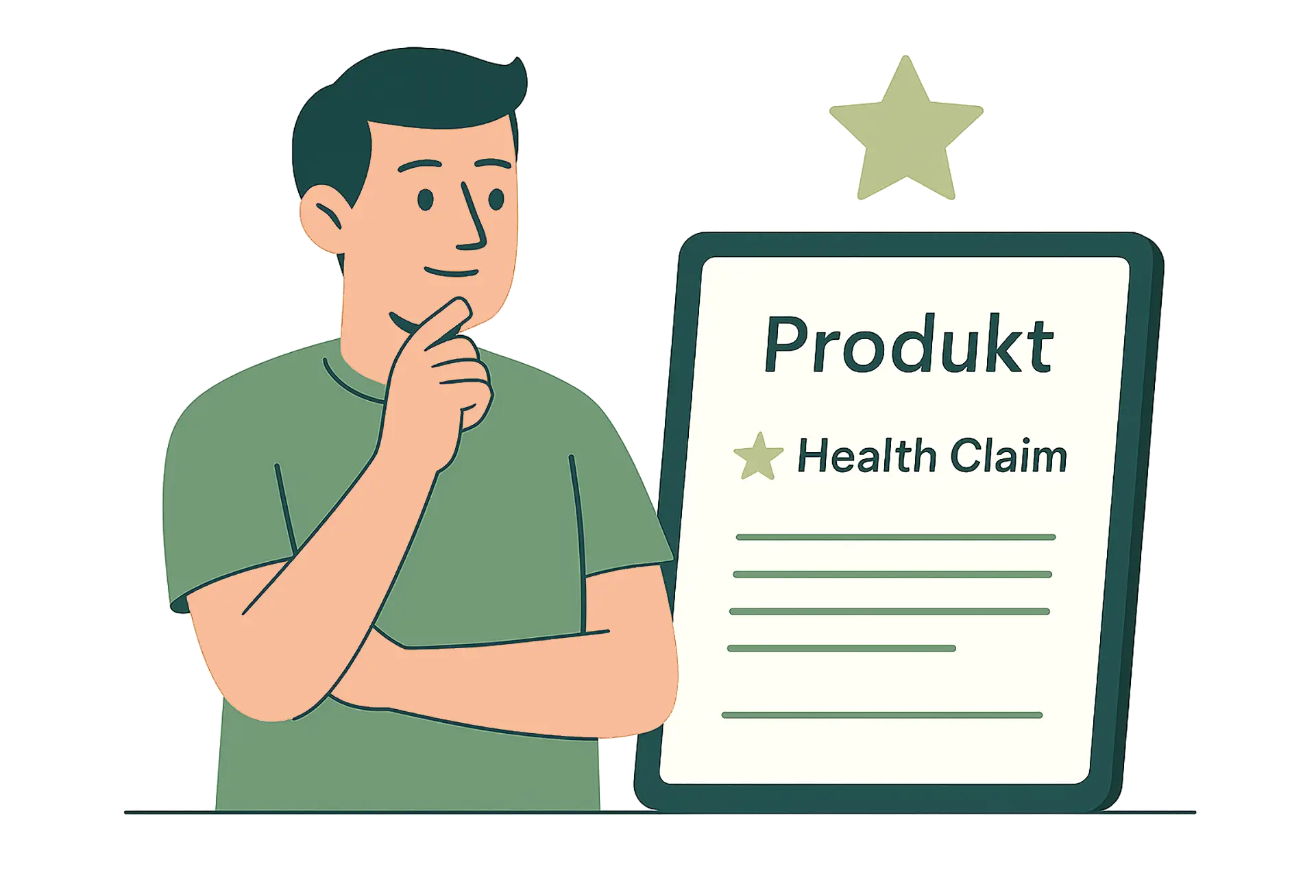 Illustration zur EFSA Sternchen-Kennzeichnung und Erklärung gesundheitsbezogener Angaben bei biofitt-Produkten