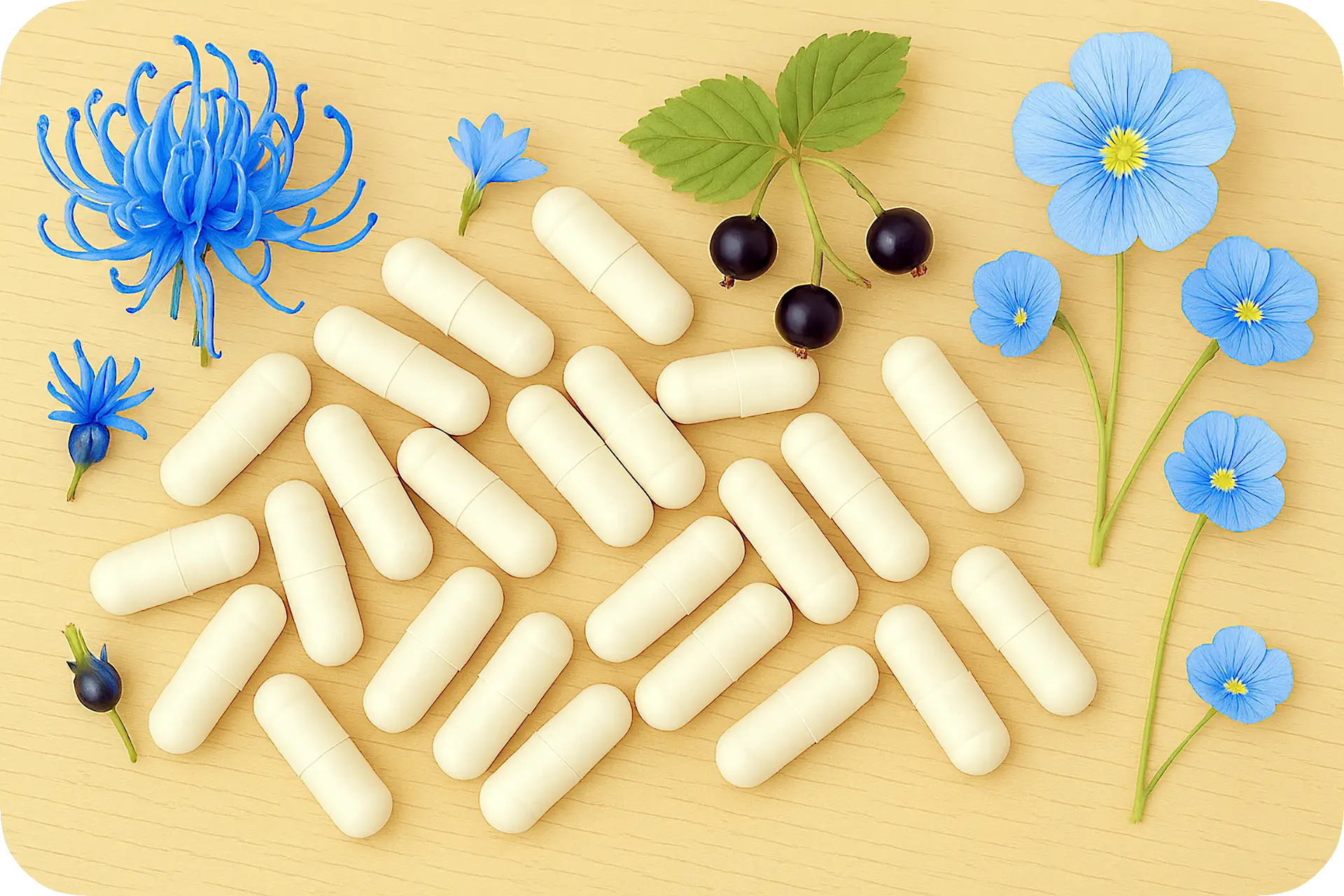 Agilon Kapseln – Detailansicht mit Pflanzen