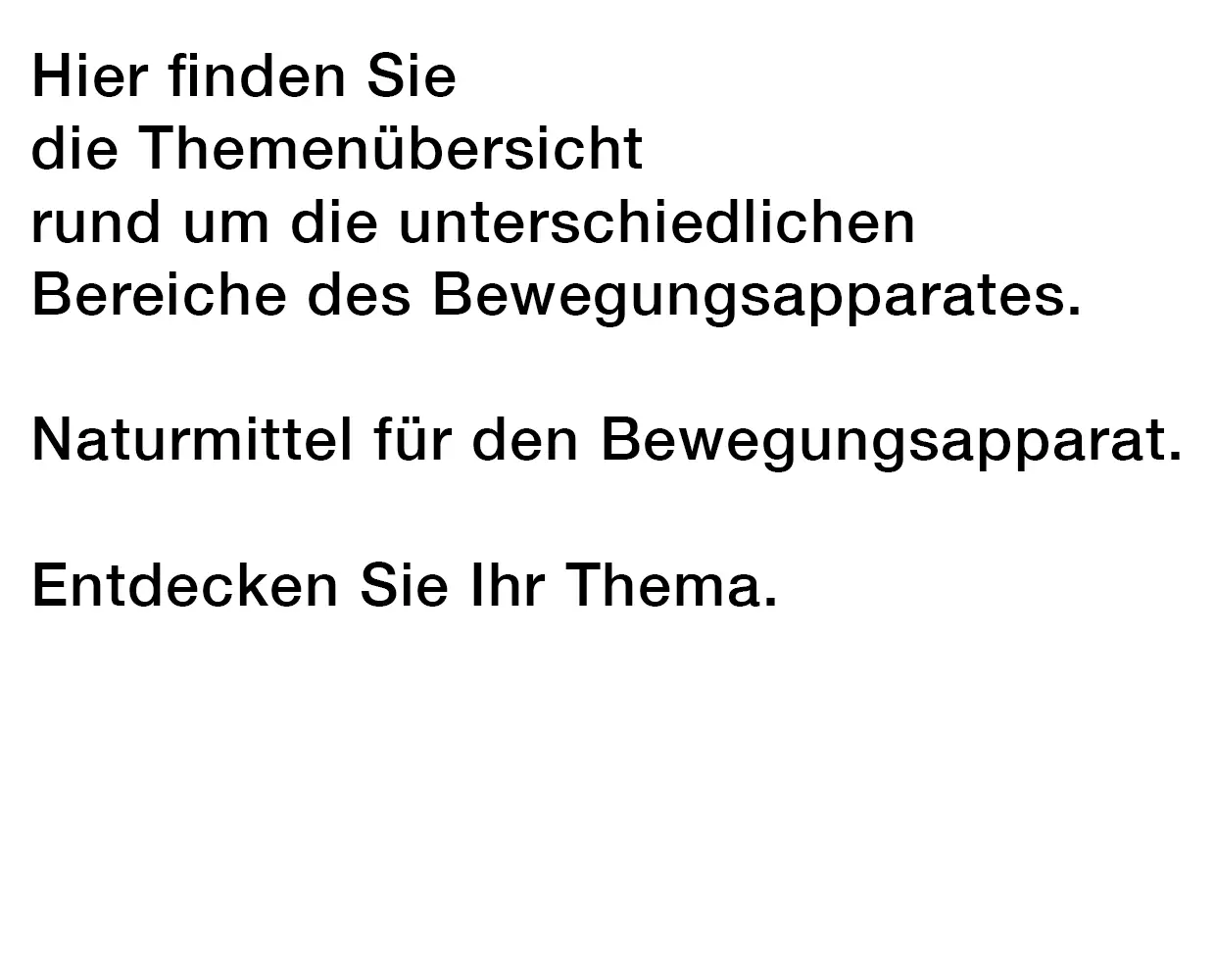 Themenübersicht der Kategorie Bewegungsapparat