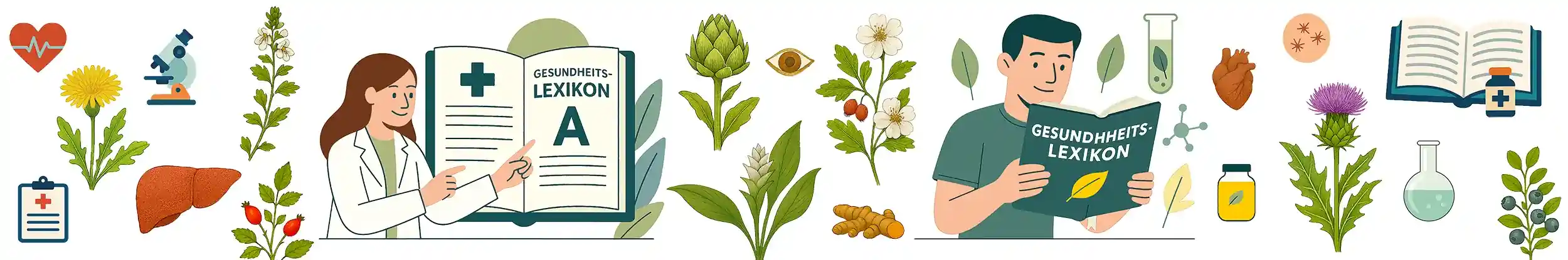 Illustration zum biofitt Gesundheitslexikon mit verständlich erklärten Gesundheitsthemen und Körperwissen